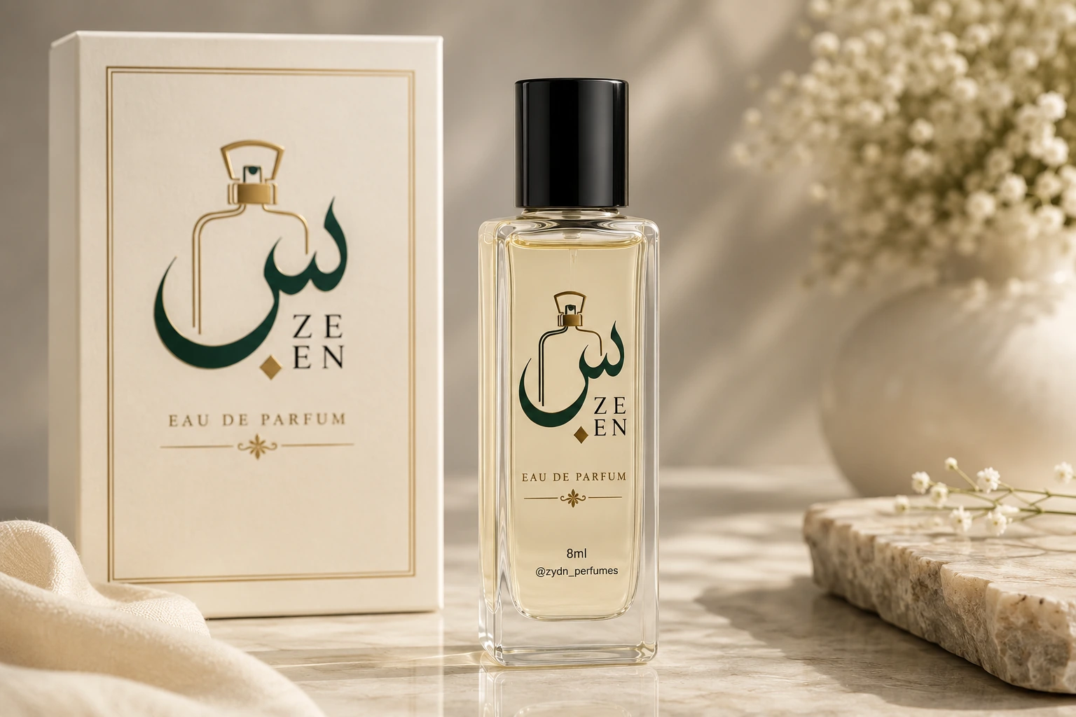 ZEEN perfume bottle and packaging